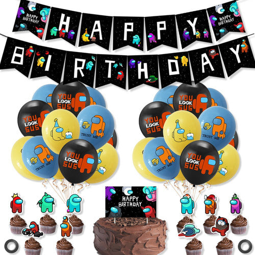 Diseño Plus Among Us Birthday Set 0