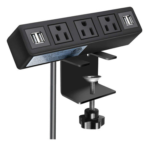 Cccei Desk Power Strip with 3 AC Outlets and 4 USB Ports 0