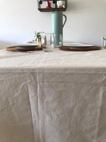 Rustic Linen Tablecloth I Silver Model I 1.50 X 2.40 Meters I Pearl Grey 3