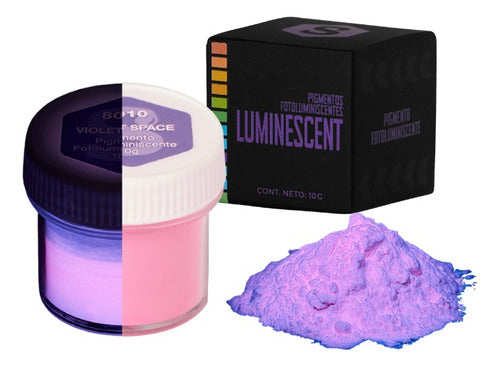 Servifibras Pigmento Fosforescente Violeta Fluo Resina Brilla Oscuridad 0