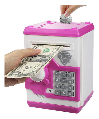 Caja De Ahorro Electrónica Para Niños Código Secreto, Blanco 0