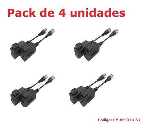 Balun Pasivo Por Bornera A Presion X 4 Unidades Apto Cámaras 1