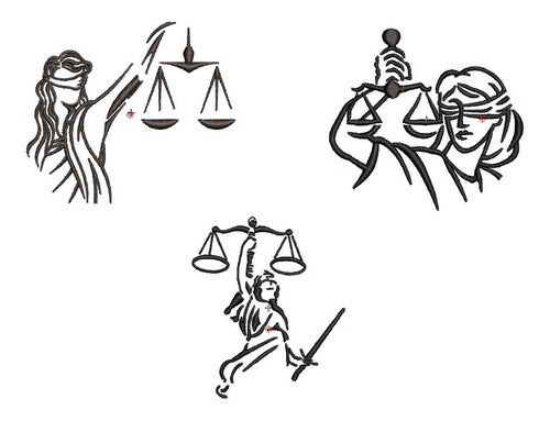 Embroidery Machine Design Matrices for Lady Justice 0