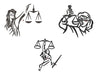 Embroidery Machine Design Matrices for Lady Justice 0
