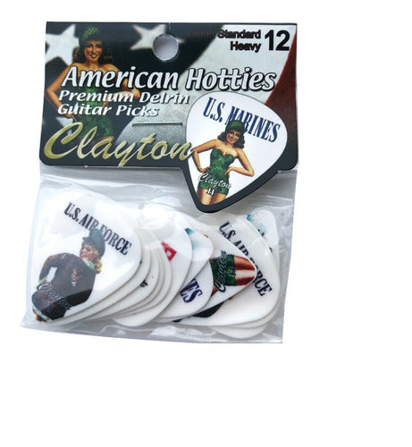 Clayton American Hotties Guitar/Bass Picks x 12 Pack 9