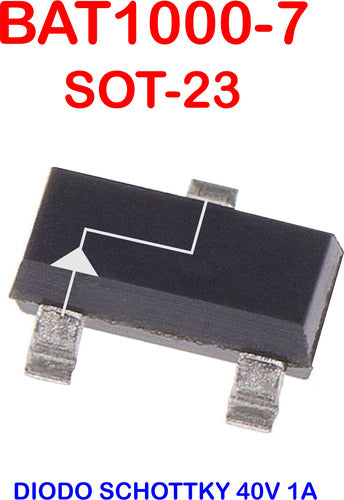 Generic Diodo Schottky Smd Bat1000 40v 1a Sot-23 Marking K79 Pack X5 1