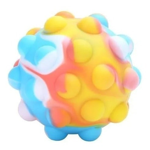 Popit Pop It Ball Squishy Fidget Toy Multicolor Rainbow X3 4