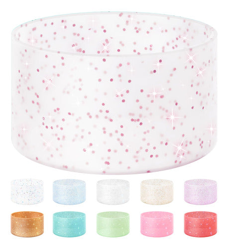 Vmini Funda Para Vaso Termico Stanley Silicona Transp Sequin Pink 0