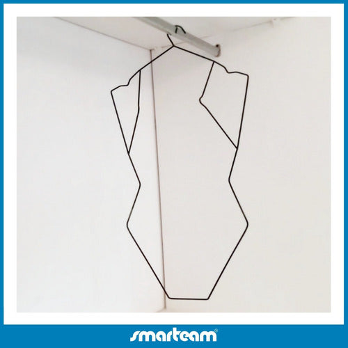 Set of 6 Wire Woman Silhouette Lingerie Bust Mannequin Hangers 80 cm 2