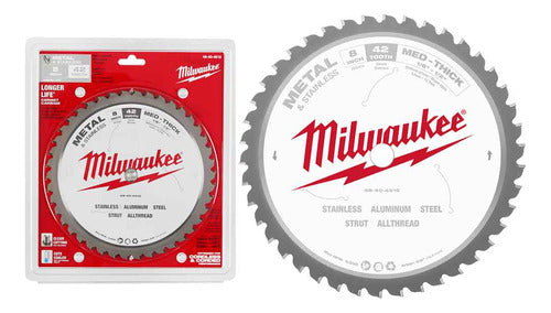 Hoja Sierra Circular Milwaukee 8  42 Dientes + Widia 203mm 0