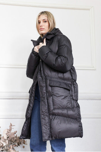 Alara Maxi Long Inflatable Puffer Jacket with Hood - Imported 5