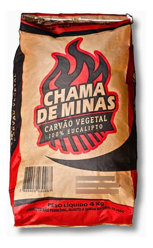 Carvão Para Churrasco Chama De Minas 4kgs 0