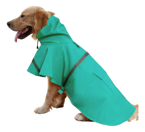 Piloto Impermeable Con Capucha Para Perro Talle L 0