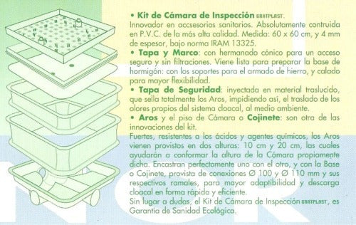 Camara De Inspeccion Cloacal  60 X 60 Iny Pvc Virgen 1