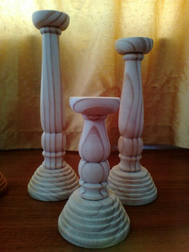 Taller El Fresno Candelabros En Madera 3