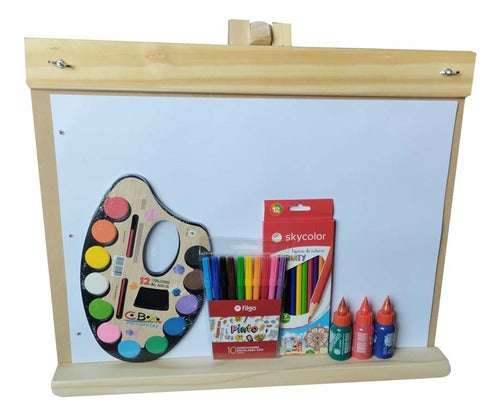 CP Taller Gráfico Table Drawing Easel + Children's Art Set 0