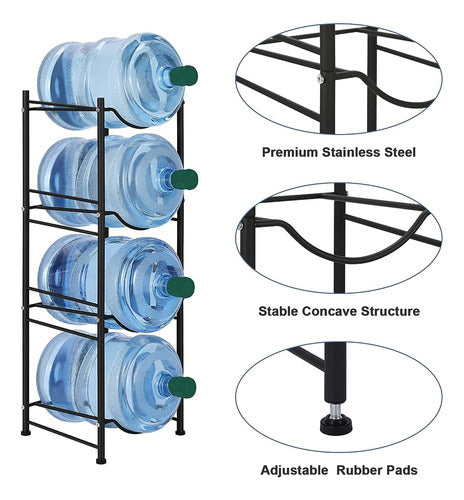 Soporte De Jarra De Botella De Agua De 5 Galones 4 Tier Heav 4