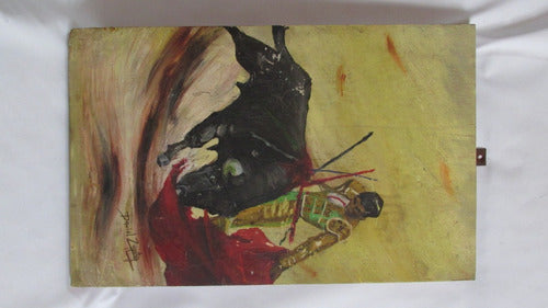 Oleo Sobre Tabla, Corrida De Toros, Torero, Daniel Zapata 0