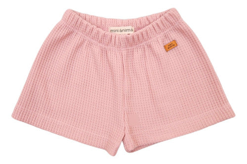 Mini Ánima Short Panal Mini Bermuda Summer Baby Pink Flamingo 0