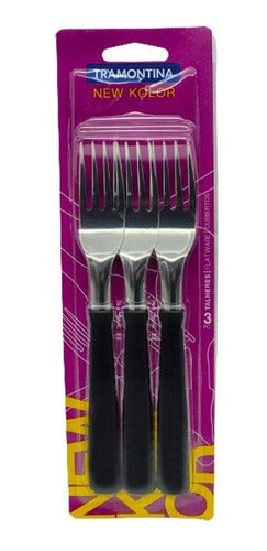 Tramontina New Kolor Plastic Handle Table Fork Set of 3 3