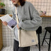 Set of 2 Small Women's Handbags Crossbody Shoulder Bag in Soft Corduroy Fabric 47