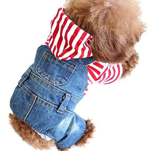 Sild Pet Denim Jumpsuit Jeans Para Perros Sudaderas Con Capu 0