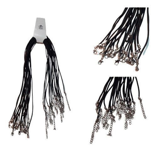 Moda Urbana 150 Rubber Cord Necklaces for Charms 45cm Wholesale 0