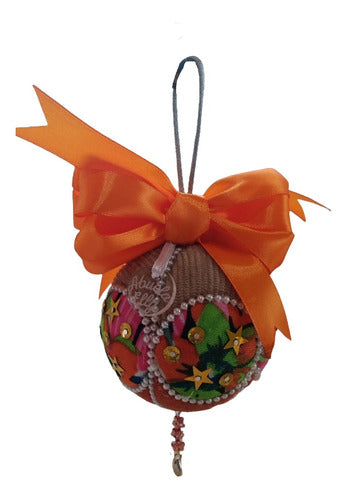 Abuela Elly Spherical Christmas Ornament N°8 Handmade Product 07 0