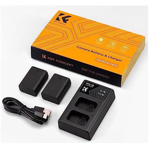 K&F Concept Dual NP-FW50 Battery and Charger for Sony Alpha and Sony ZV-E10 6