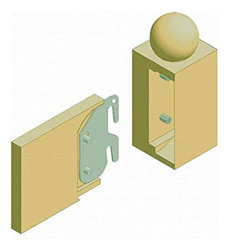 Lusata 10 Juego De 4 Soportes De Gancho De Madera Para Cama 3