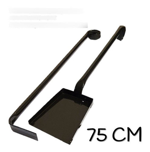 SCMetalmecanica Kit Pala Y Atizador Negros 75 Cm De Caño, Super Resistente 0