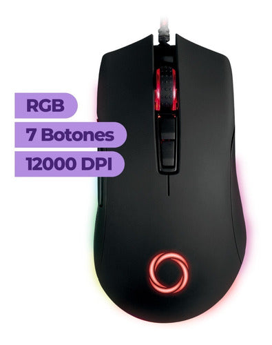 Nibio Gaming Mouse Trigger MG700 RGB 12,000 DPI 7 Buttons 1