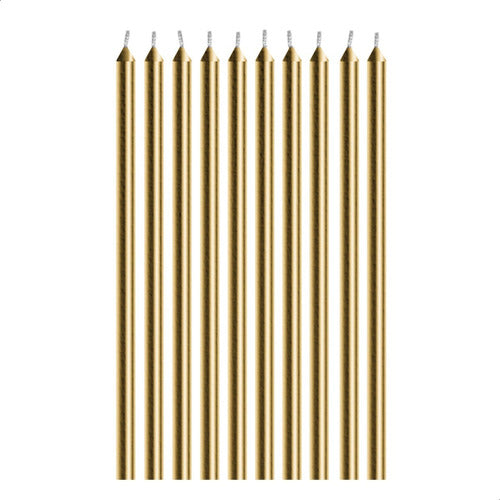 Iluminarte Long Gold/Silver Candles X 10 2