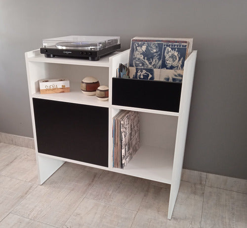 Vinyl Record Player and Albums Table Furniture with Shelf In Stock 21