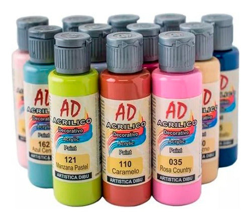 Pintura Acrilica Ad 60ml. Pack X2 Colores Serviciopapelero 0