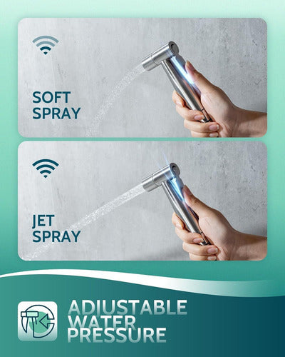 Spray Bidet Portátil Ajustable Para Inodoro Con Acero Inoxid 3