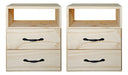 Sajo Modern Bedside Table with 2 Drawers - 2 Units 0