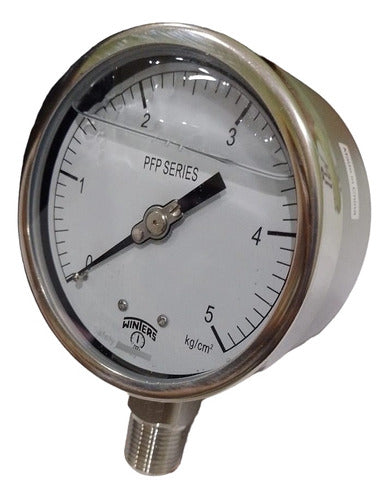 Winter's Manometer 5 Kg/cm2 4puLG. Cl 1% Full Inox. C/glis. 1