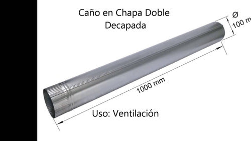 Zinguería Caño Diámetro 4 Pulgadas 100mm Chapa Galvanizada 1