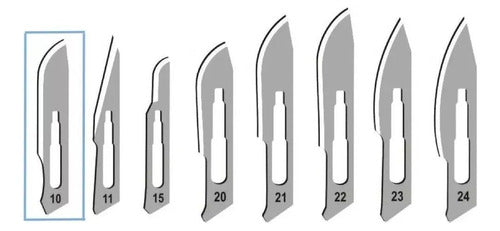 10 Bistoury Blades No.10 Printex Carbon Steel for Dermaplaning 2