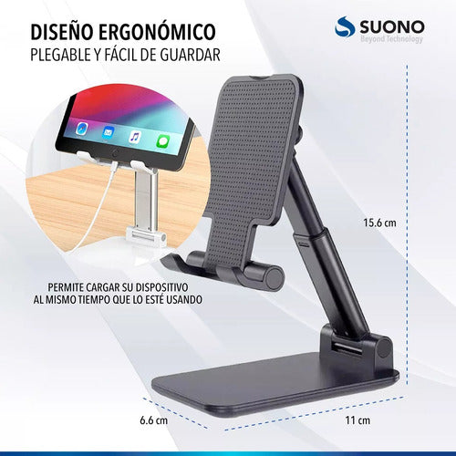 Soporte Celular Universal Suono Fijo De Mesa Apoyo Estable 4