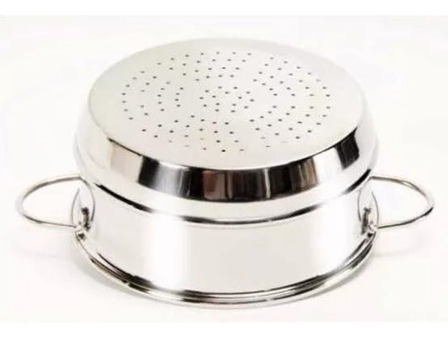 Golden Art Casserole + Steamer 24 Cm Premium Stainless Steel 18/10 5