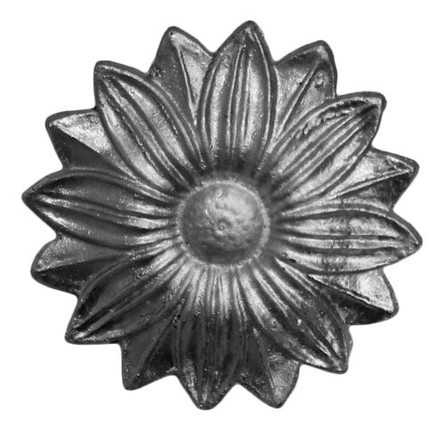 VIKINGOS HERRAJES Aplique Girasol Aluminio Grande Redondo 18 Cm 0