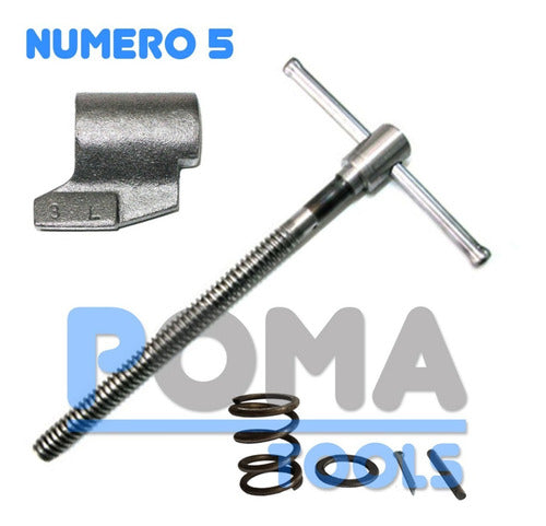 Barbero Kit Tornillo Gusano Resorte Tuerca Chaveta Morsa N°5 0