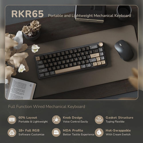 Teclado Para Juegos Con Cable Rk Royal Kludge R65 Con Perill 1