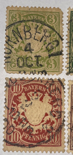 Sello Colección Imperio 1867 Europa Aleman Correios Escudo 4 1