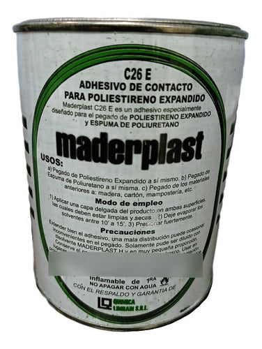 Adhesivo De Contacto Para Eps Telgopor Maderplast X 4 Lt. 1