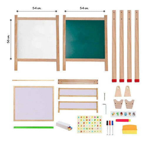 IKO SHOP Double Educational Whiteboard with Chalk and Markers 8