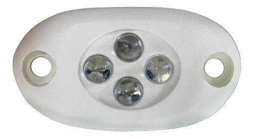 5 Un Luz Nautica De Cortesia Branca Com 4 Leds Branco 12v 1