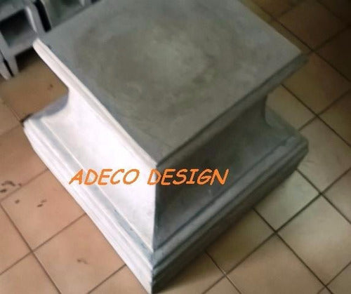 Adeco Design Pedestal Base Cement for Sculptures or Planters 3